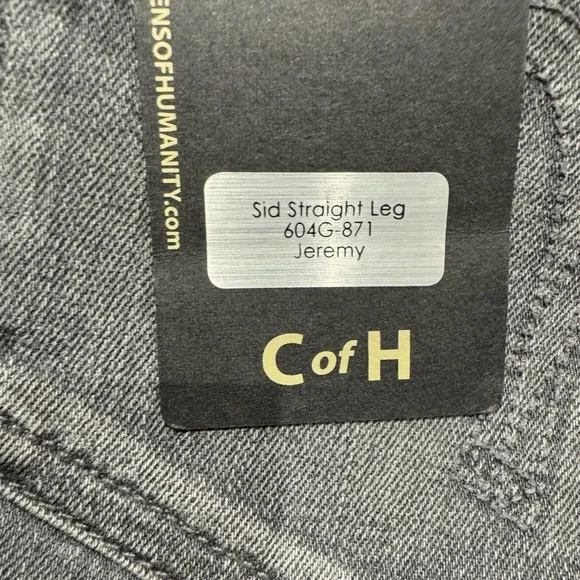CITIZENS oF HUMANITY Men's SID Classic Straight Leg Jeans Gray Wash NWT - Picture 6 of 8